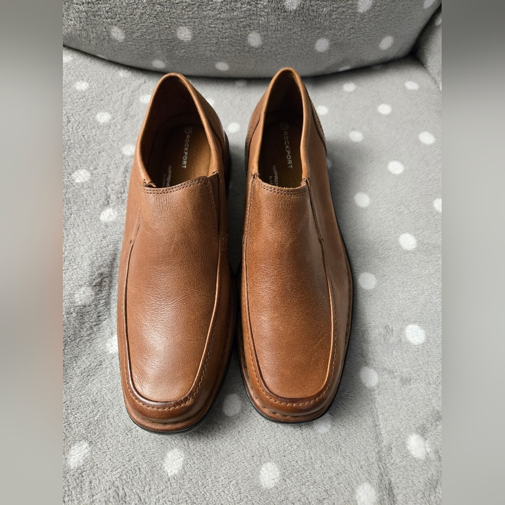 Rockport - Brown Leather Slip-On Shoes